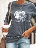 Halloween Floral Pumpkin Sweatshirt