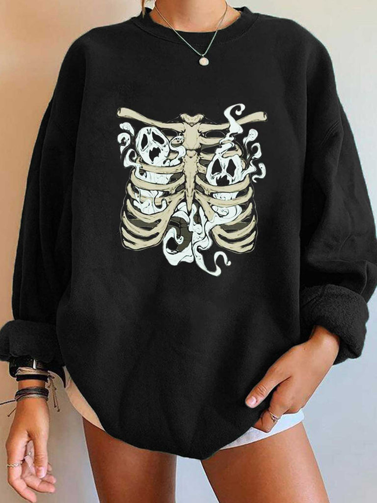 Halloween Skeleton BOO Sweatshirt