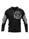 Helm Of Awe Symbol - Viking 3D All Over Printed Hoodie