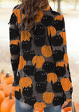 Cute Black Cat Halloween Cardigan