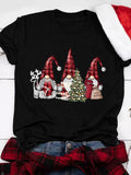 Merry Christmas Gnomes Print Tee