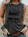 Women's I Have Two Titles (Black Text) Tank Top