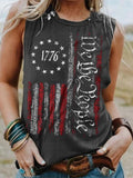 1776 Vintage USA Flag Tank Top