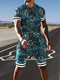 Men's Mulitcolor Short-Sleeved Suit