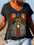 Girl 3 Days Of Peace And Music Printed Graphic Tee
