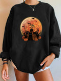 Halloween Black Cat Sweatshirt
