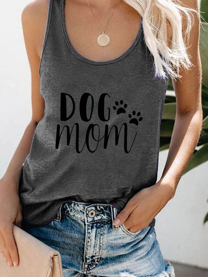 Women's Dog Mom Cotton Tank Top