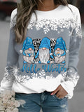 Hello Winter Gnome Leopard  Sweatshirt