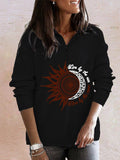 Sun Flower Zipper Sweatshirt