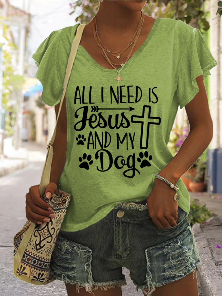 Women's All I Need Is Jesus And My Dog T-Shirt