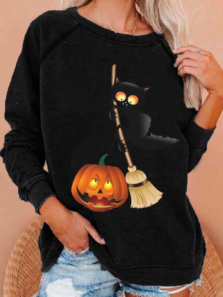 Funny Cat Halloween Sweatshirt