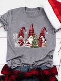Merry Christmas Gnomes Print Tee