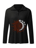 Sun Flower Zipper Sweatshirt