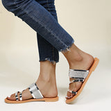 Chic Shiny Flat Slippers
