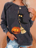 Funny Cat Halloween Sweatshirt