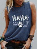 Women's Mama Wolf Cotton Tank Top