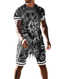 Men's Mulitcolor Short-Sleeved Suit