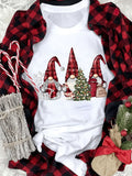 Merry Christmas Gnomes Print Tee