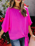 Solid Tie Hem Top