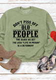Don't Piss Off Old People Letter Print Top