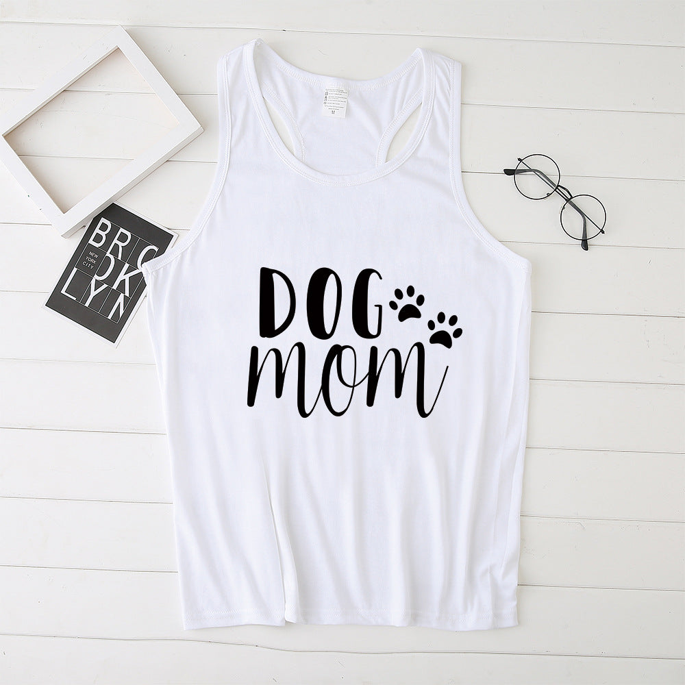 Women's Dog Mom Cotton Tank Top