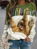 Animal Print Gradient Sweatshirt