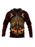 Helm Of Awe Symbol - Viking 3D All Over Printed Hoodie