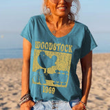 Bird And Guitar Music Woodstock Women Tee