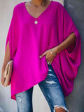 V Neck Oversized Casual Top