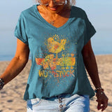 Sand Painting Music Bird Assistant Woodstock Women Tee