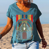 Girl 3 Days Of Peace And Music Printed Graphic Tee