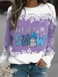 Let It Snow Snowflake Long Sleeve Sweatshirt