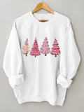 Christmas Tree Pattern Loose Casual Pullover