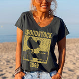 Bird And Guitar Music Woodstock Women Tee