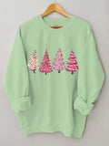 Christmas Tree Pattern Loose Casual Pullover