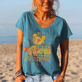 Sand Painting Music Bird Assistant Woodstock Women Tee