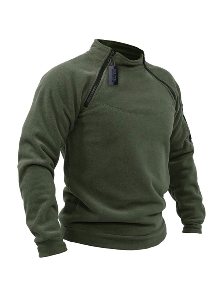 Tactical Soft Shell Zip Warm Fleece Sweater