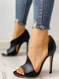Snakeskin Chunky Heeled Sandals
