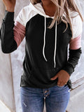 Color Matching Hooded Sweatshirt