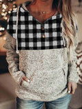 Plaid Patchwork Hoodie