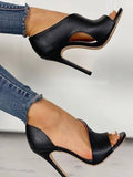 Snakeskin Chunky Heeled Sandals