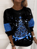 Christmas Tree Print Pullover 🎄✨