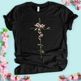 Faith Watercolor Flower Tattoo T-shirt