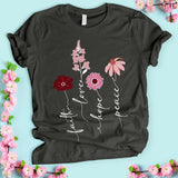 Bloom Faith Hope T-shirt