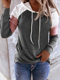 Color Matching Hooded Sweatshirt