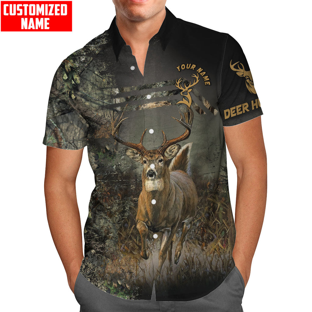 Personalized Name Deer Hunting Camo Unisex Shirts