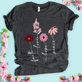 Bloom Faith Hope T-shirt