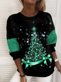Christmas Tree Print Pullover 🎄✨