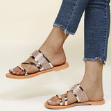 Chic Shiny Flat Slippers