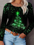 Christmas Tree Print Pullover 🎄✨